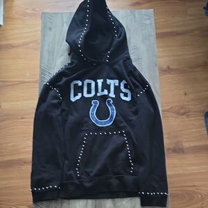 Black Studded Hoodie